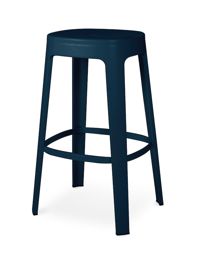 Ombra Bar Stool - RS Barcelona - Stools + Benches + Ottomans - No Backrest - Blue - HORNE