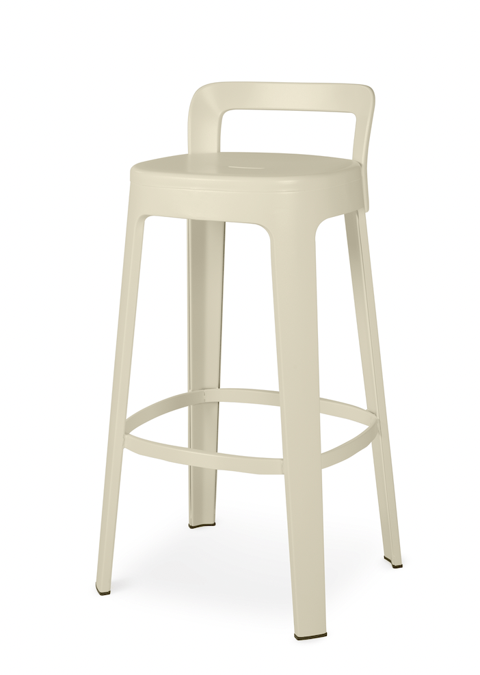 Ombra Bar Stool - RS Barcelona - Stools + Benches + Ottomans - Add Backrest - Grey - HORNE