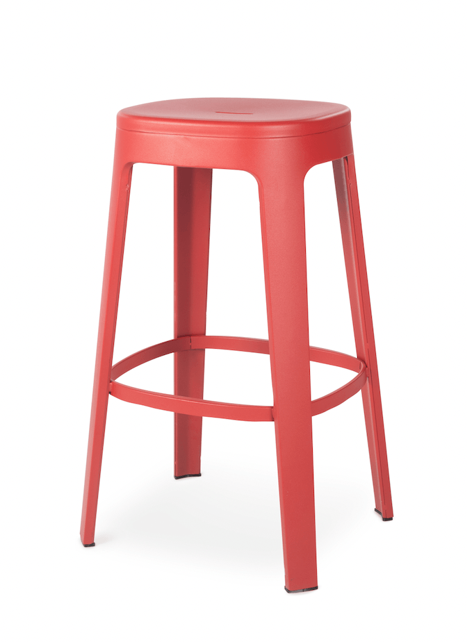Ombra Bar Stool - RS Barcelona - Stools + Benches + Ottomans - No Backrest - Red - HORNE