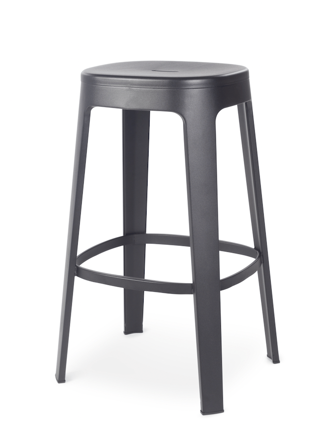 Ombra Bar Stool - RS Barcelona - Stools + Benches + Ottomans - No Backrest - Black - HORNE