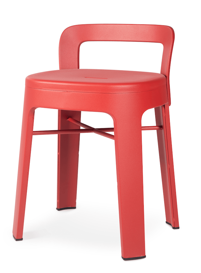 Ombra Low Stool - RS Barcelona - Stools + Benches + Ottomans - Add Backrest - Red - HORNE