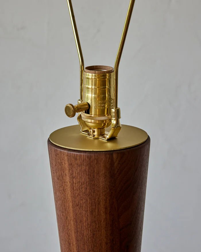 Onslow Floor Lamp - Lostine - Floor Lamps - Walnut - Ivory - HORNE