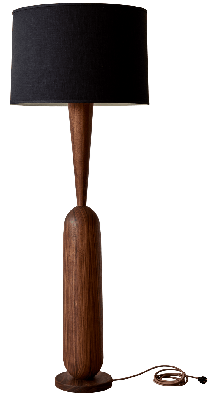 Onslow Floor Lamp - Lostine - Floor Lamps - Walnut - Black - HORNE