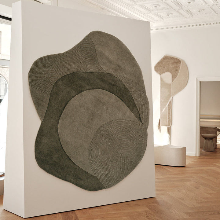 Optical Web rug in Forest 290x310 (9.5' x 10.2')