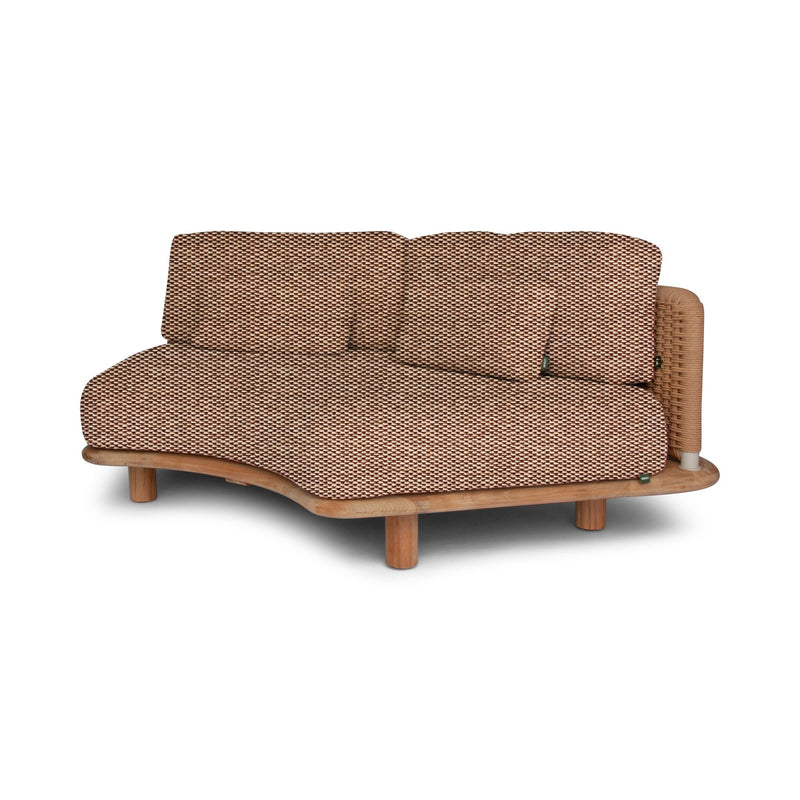 Orosei Modular Sofa - BETACO Sofas - Modular 2-Seater Sofa - Left / Bronze Rope / Teak / Cico 273 - HORNE