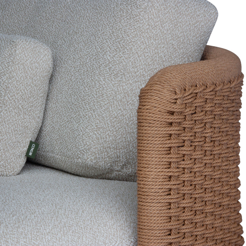 Orosei Modular Sofa - BETACO Sofas - Modular 2-Seater Sofa - Left / Bronze Rope / Teak / Cico 273 - HORNE