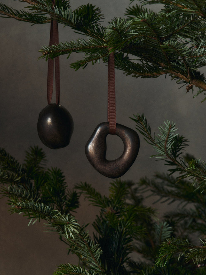 Orrith Ornaments - Set of 2 - Ferm Living Decor - Rustic Bronze - HORNE