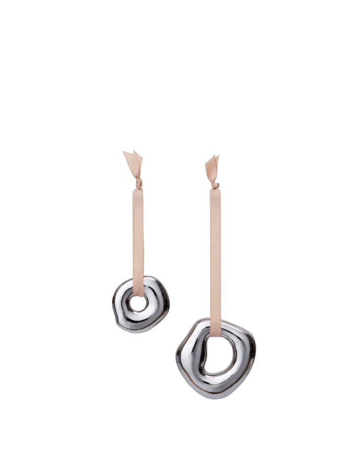 Orrith Ornaments - Set of 2 - Ferm Living Decor - Silver - HORNE
