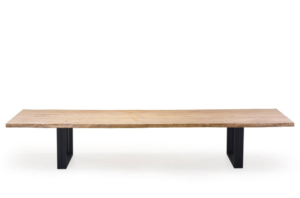 Otranto Dining Table - BETACO Tables + Desks - 102.3"W / Black Aluminum / Teak - HORNE