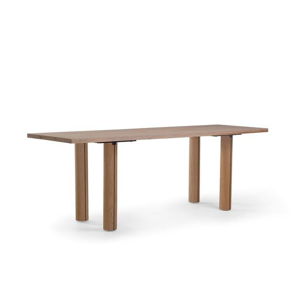 Otranto Round-Leg Counter Table - BETACO Tables + Desks - 102.3"W / Teak - HORNE