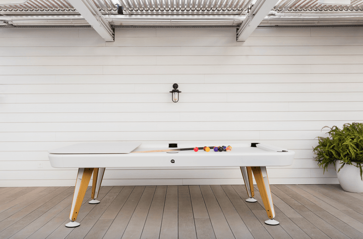 Outdoor Diagonal Pool Table - RS Barcelona - Games + Recreation - 7 ft - Black Structure + Carbon Cloth - HORNE
