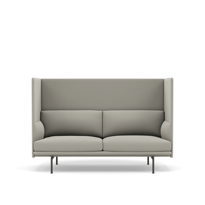 Outline Highback Sofa 100 - 2 - Seater - Muuto Sofas - Black - Attire 1 - HORNE