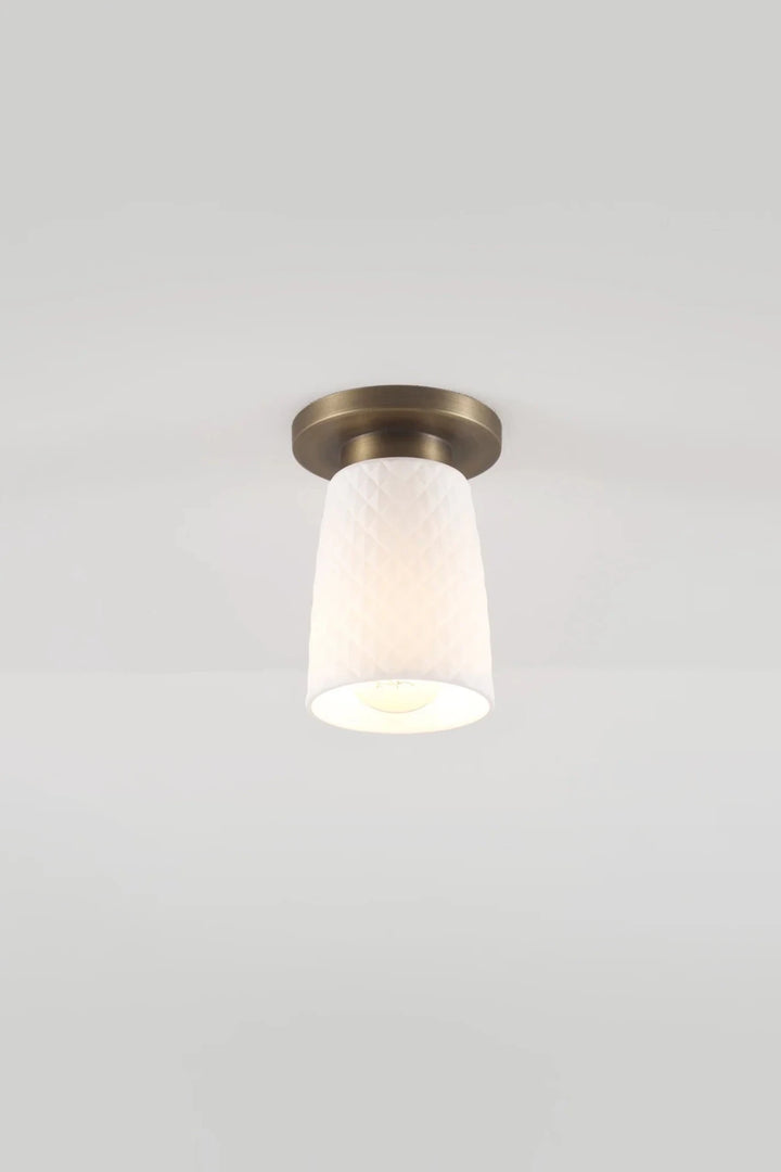 Oxford 1 Bone China Ceiling Light - Original BTC Floor Lamps - Antique Brass - HORNE