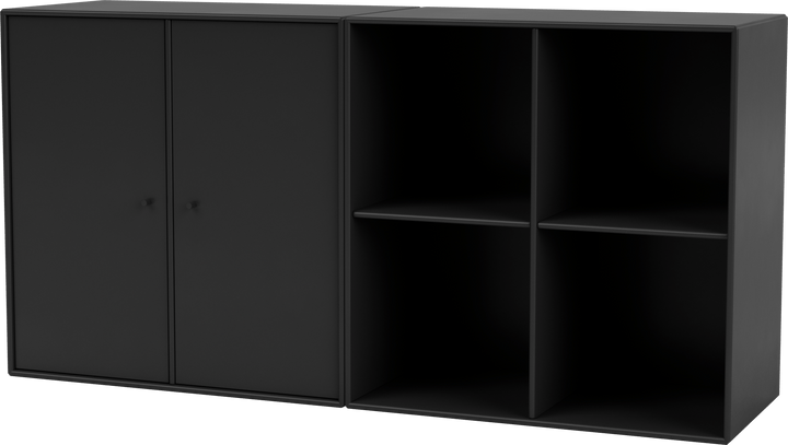 Pair Classic Sideboard - Wall Mounted - Montana - Shelving - Black - HORNE