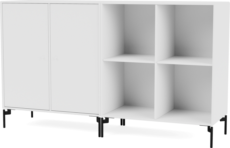 Pair Classic Sideboard - With Legs - Montana - Shelving - Anthracite - Matte Chrome - HORNE