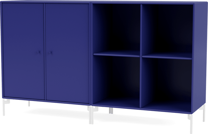 Pair Classic Sideboard - With Legs - Montana - Shelving - Monarch - Snow - HORNE