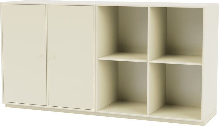 Pair Classic Sideboard - With Plinth Base - Montana - Shelving - Vanilla - 1.2" - HORNE