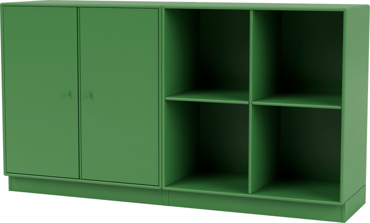Pair Classic Sideboard - With Plinth Base - Montana - Shelving - Parsley - 2.7" - HORNE
