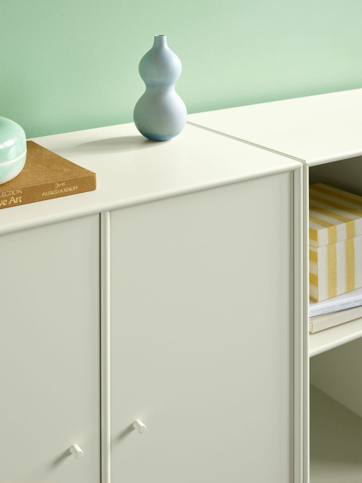 Pair Classic Sideboard - With Plinth Base - Montana - Shelving - Vanilla - 2.7" - HORNE