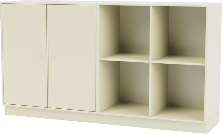 Pair Classic Sideboard - With Plinth Base - Montana - Shelving - Vanilla - 2.7" - HORNE