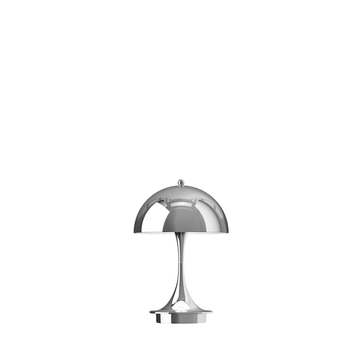 Panthella 160 Portable Table Lamp - Louis Poulsen Table + Task - Chrome - HORNE
