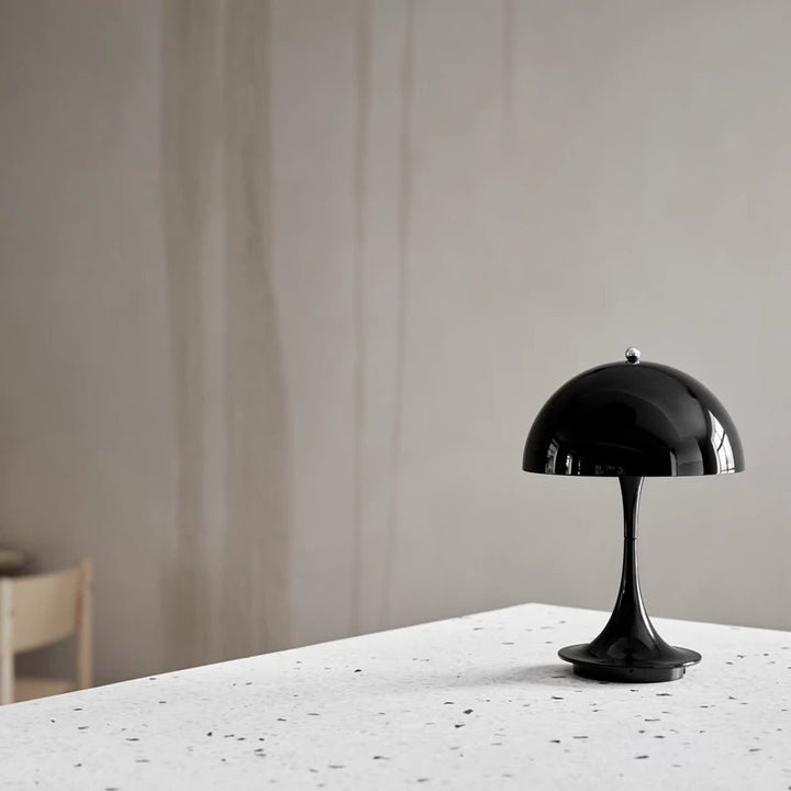 Panthella 160 Portable Table Lamp - Louis Poulsen Table + Task - Chrome - HORNE