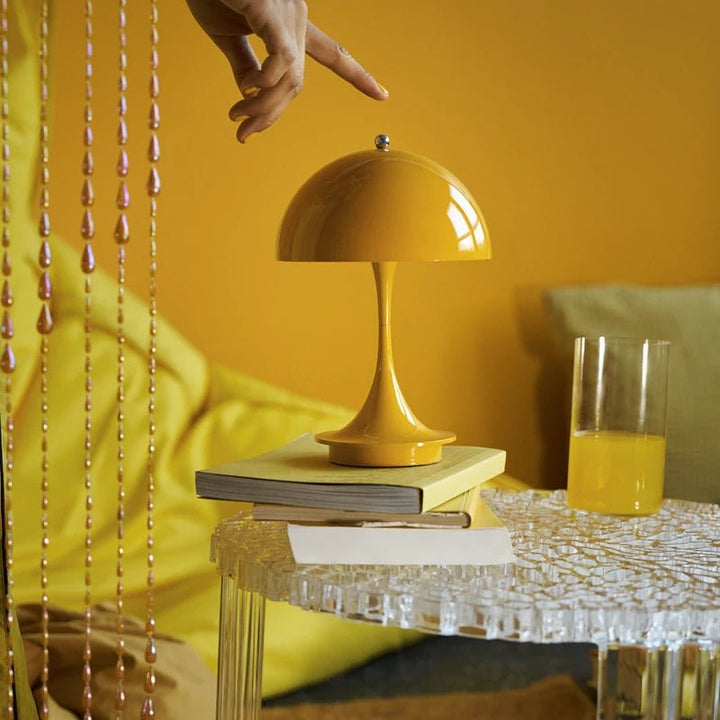 Panthella 160 Portable Table Lamp - Louis Poulsen Table + Task - Chrome - HORNE
