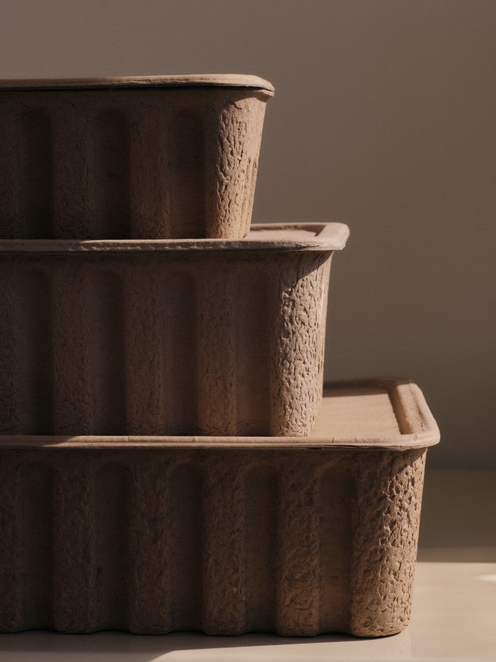Paper Pulp Box - Extra Large - Ferm Living Storage + Organization - Brown - HORNE