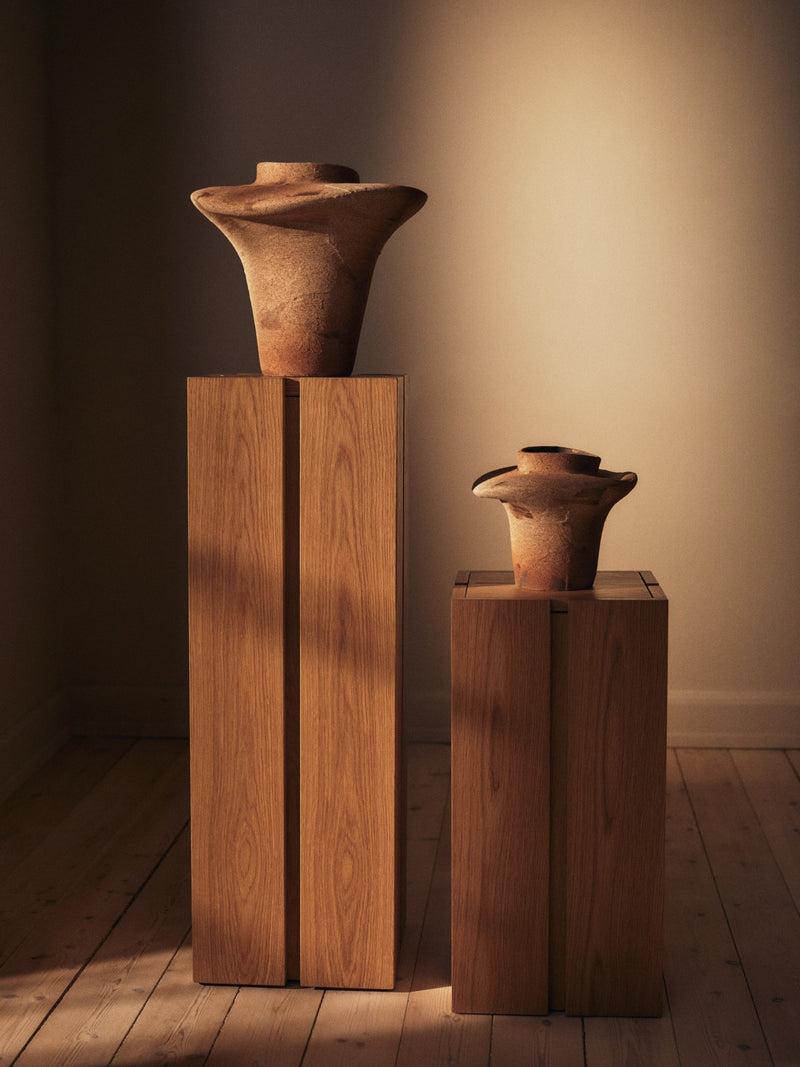 Parcel Pedestal - H90 - Natural - Ferm Living Tables + Desks - HORNE