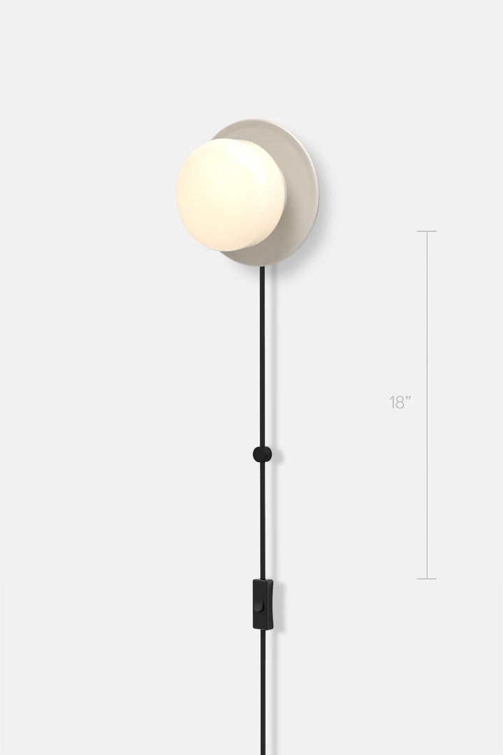 Pastille 1 Disc Corded - Droplet - RBW Lighting - Silk Grey - 2700K (warm white) - Corded Plug - in (Bottom) w. Toggle Switch / 120V Input - HORNE