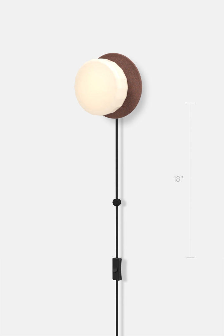 Pastille 1 Disc Corded - Faceted - RBW Lighting - Breccia - 2700K (warm white) - Corded Plug - in (Bottom) w. Toggle Switch / 120V Input - HORNE