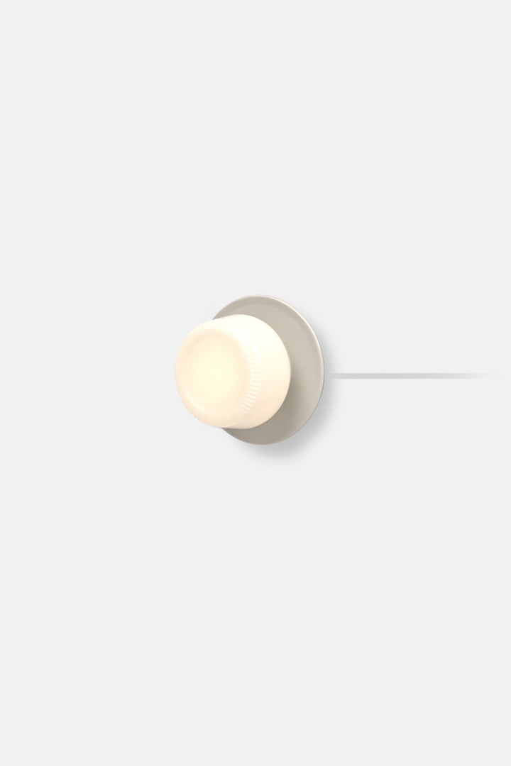 Pastille 1 Disc Corded - Ribbed - RBW Lighting - Silk Grey - 2700K (warm white) - Corded Plug - in (Back) / 120V Input - HORNE