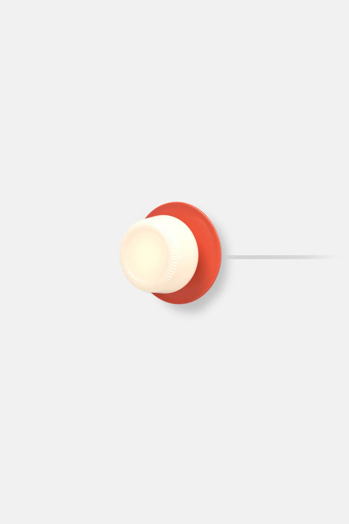 Pastille 1 Disc Corded - Ribbed - RBW Lighting - Vermilion - 2700K (warm white) - Corded Plug - in (Back) / 120V Input - HORNE