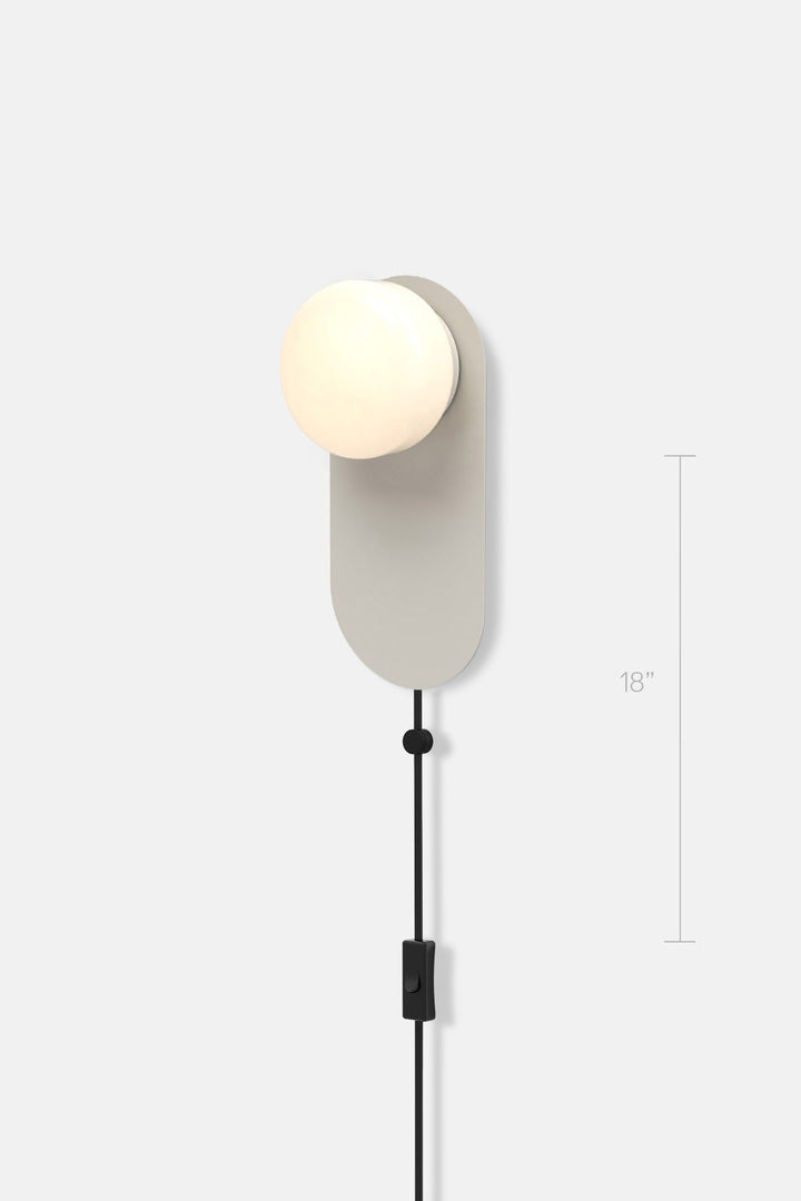 Pastille 1 Wayfind Corded - Droplet - RBW Lighting - Silk Grey - 2700K (warm white) - Corded Plug - in (Bottom) w. Toggle Switch / 120V Input - HORNE