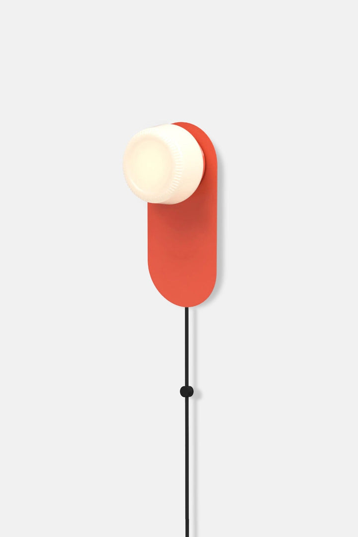 Pastille 1 Wayfind Corded - Ribbed - RBW Lighting - Vermilion - 2700K (warm white) - Corded Plug - in (Bottom) / 120V Input - HORNE