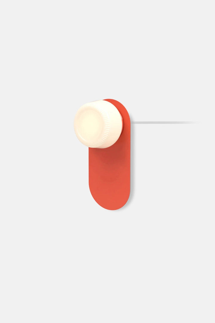 Pastille 1 Wayfind Corded - Ribbed - RBW Lighting - Vermilion - 2700K (warm white) - Corded Plug - in (Back) / 120V Input - HORNE