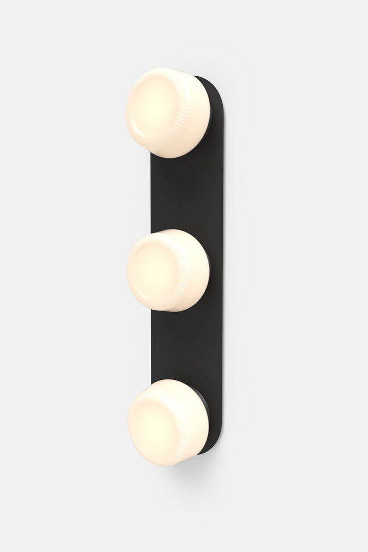 Pastille 3 Vanity - Ribbed - RBW Lighting - Matte Black - 2700K (warm white) - IP 20 - HORNE