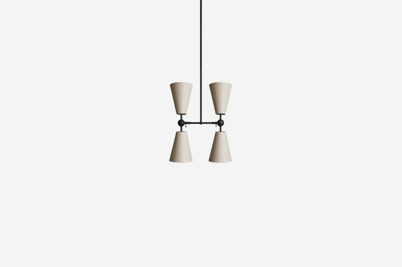 Pendolo Pendant IV - Workstead - Pendants - Small - Natural Linen - Hewn Brass - HORNE