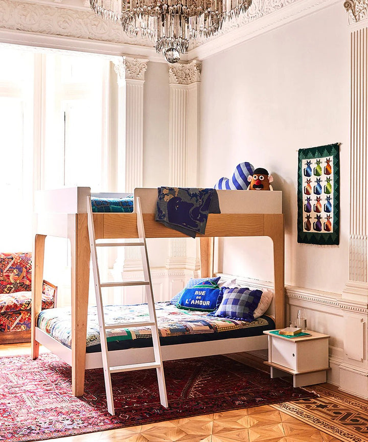 Perch Full Bunk Bed - Oeuf Kids + Baby - White/Birch - HORNE