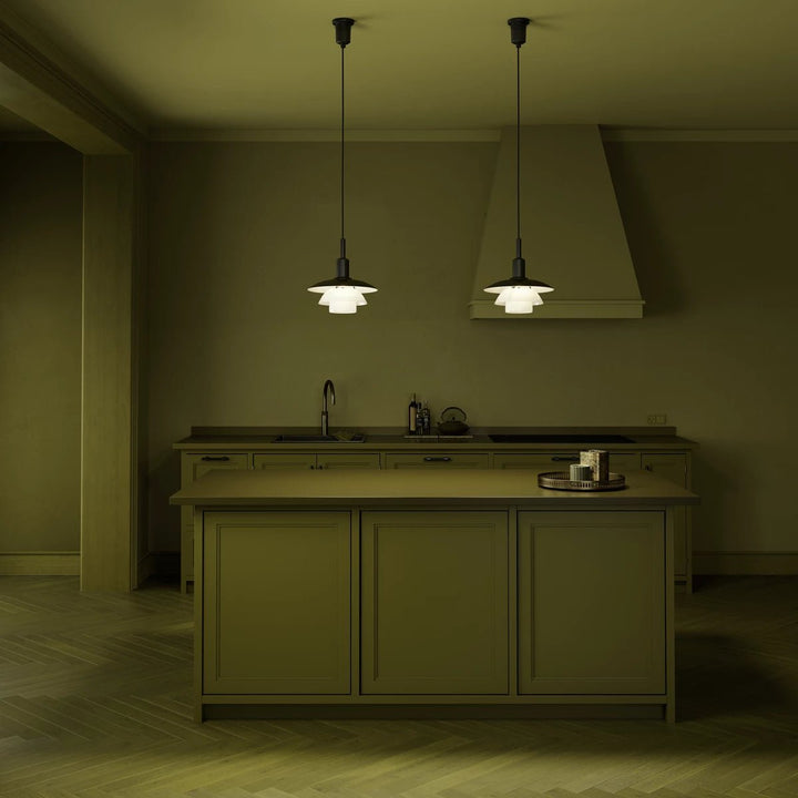 PH 3/3 Pendant - Louis Poulsen Pendants - Metal Black/Opal Glass - HORNE