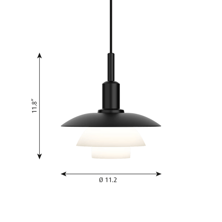 PH 3/3 Pendant - Louis Poulsen Pendants - Metal Black/Opal Glass - HORNE