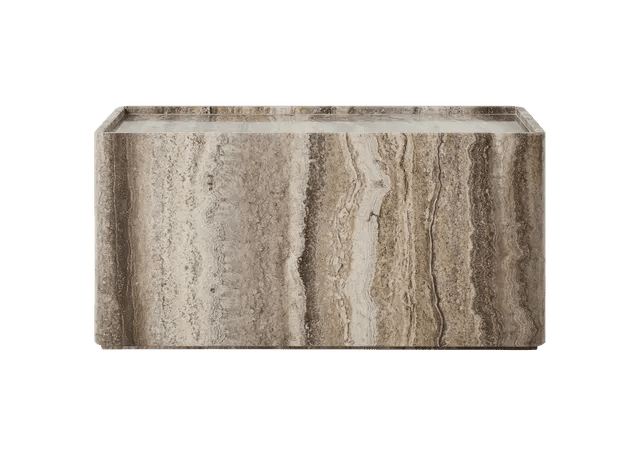 Pietra Side Table - Gubi Side Tables - 31.5" W x 11.8" D x 15.7" H - Lively Sepia - HORNE