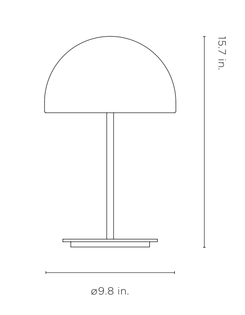 Pin Table Lamp - CITTA Table + Task - Bone - HORNE