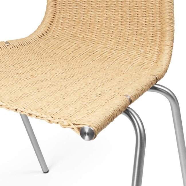 PK1 Chair - Natural Paper Cord - Carl Hansen & Son Chairs - black powder coated steel - HORNE
