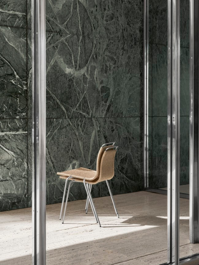 PK1 Chair - Natural Paper Cord - Carl Hansen & Son Chairs - black powder coated steel - HORNE