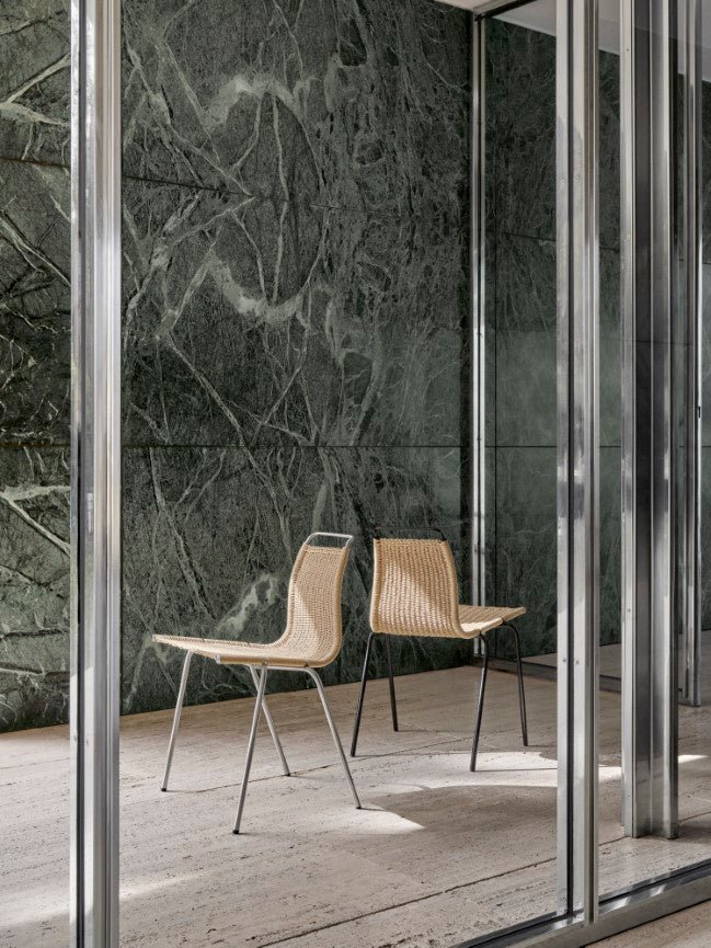 PK1 Chair - Natural Paper Cord - Carl Hansen & Son Chairs - black powder coated steel - HORNE