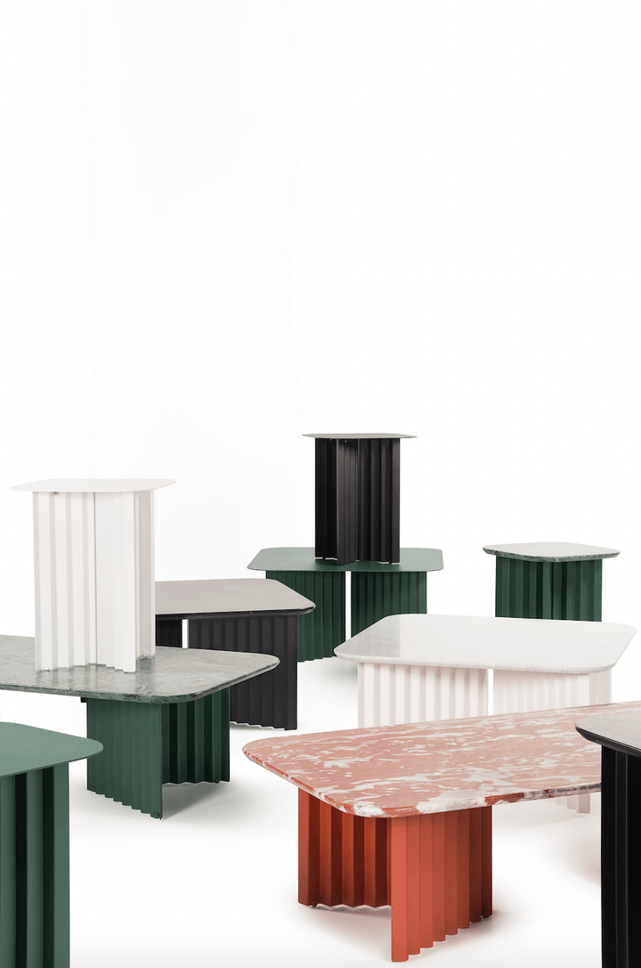Plec Rectangular Coffee Table - Medium - RS Barcelona - Tables + Desks - Red Francia Marble - HORNE