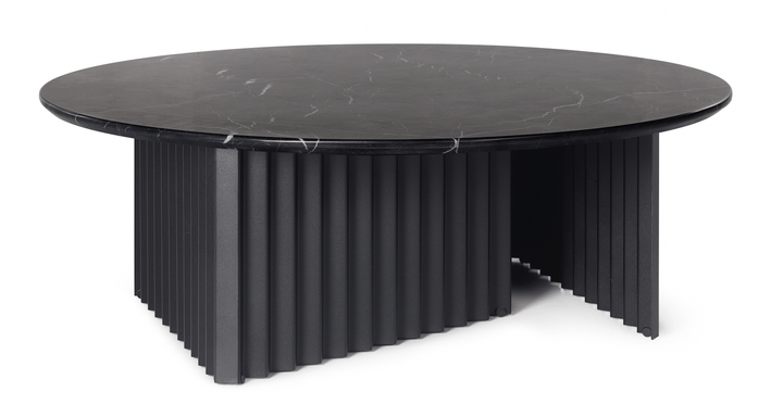 Plec Round Coffee Table - Large - RS Barcelona - Tables + Desks - Black Marquina Marble - HORNE
