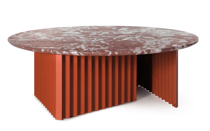 Plec Round Coffee Table - Large - RS Barcelona - Tables + Desks - Red Francia Marble - HORNE