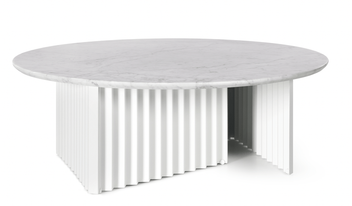 Plec Round Coffee Table - Large - RS Barcelona - Tables + Desks - White Carrara Marble - HORNE